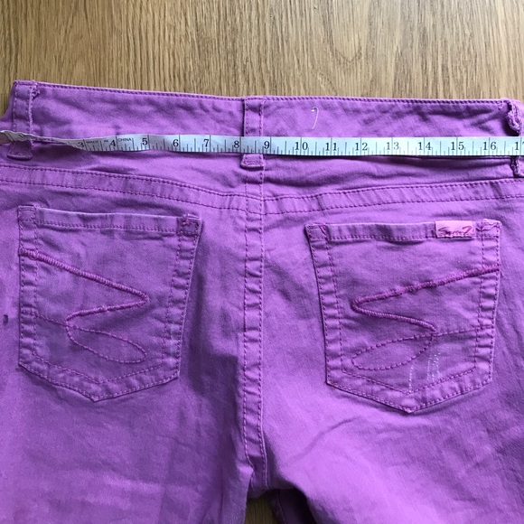 Seven7 size 14 women's purple  crop jeans - Picture 4 of 4